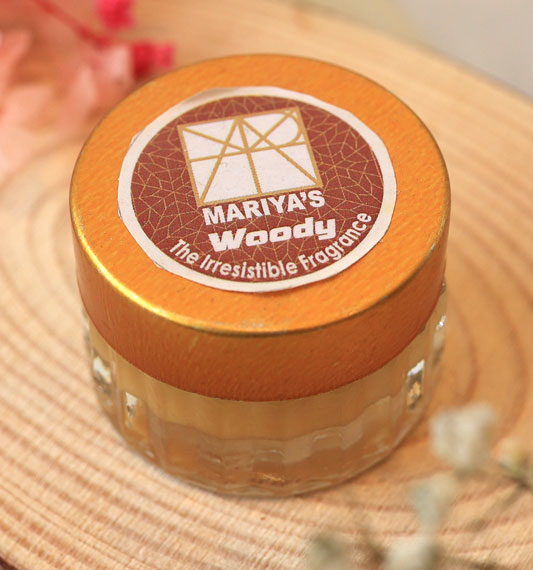 Mariya’s Solid Perfume Woody – Non Alcoholic Attar Balm | Long Lasting Oud Sandalwood Fragrance | Pocket Perfume Wax | Travel Friendly Unisex Perfume for Men & Women